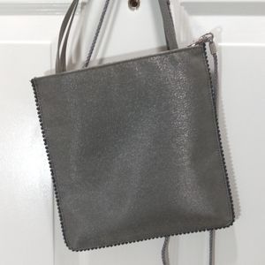 Marlo purse Dark Shiny Grey w/ Rhinestones